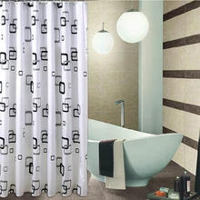 Акция 1,8X2 м деревенский стиль модные водонепроницаемые занавески для ванной комнаты креативная полиэфирная занавеска с крючками
