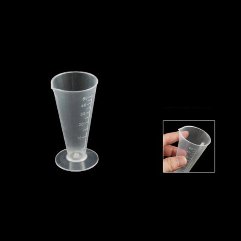 Продвижение жидкий объем измерительный инструмент Конический пластиковый мерный стакан 50 мл