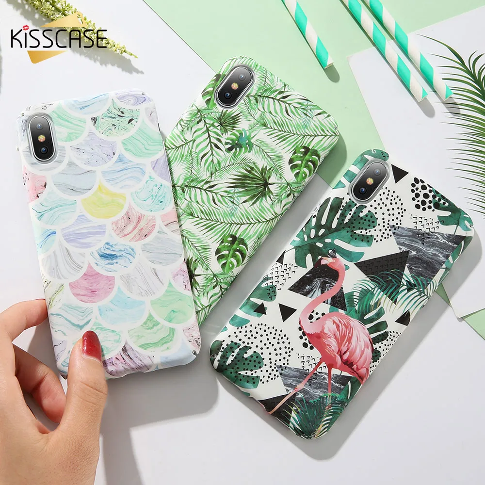KISSCASE Матовый телефон случае для iPhone 8 Plus модная жесткая накладка на заднюю панель