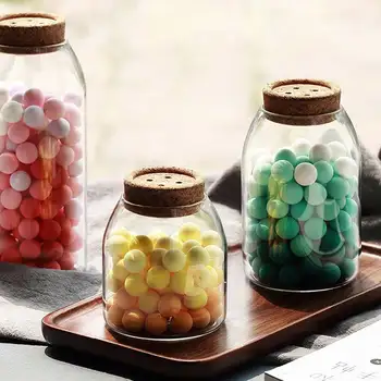 

Creative kitchen Glass Storage Bottles for Bulk Products Jars with Lid Spices Sugar Tea Coffee Container Receive Organizer Cans