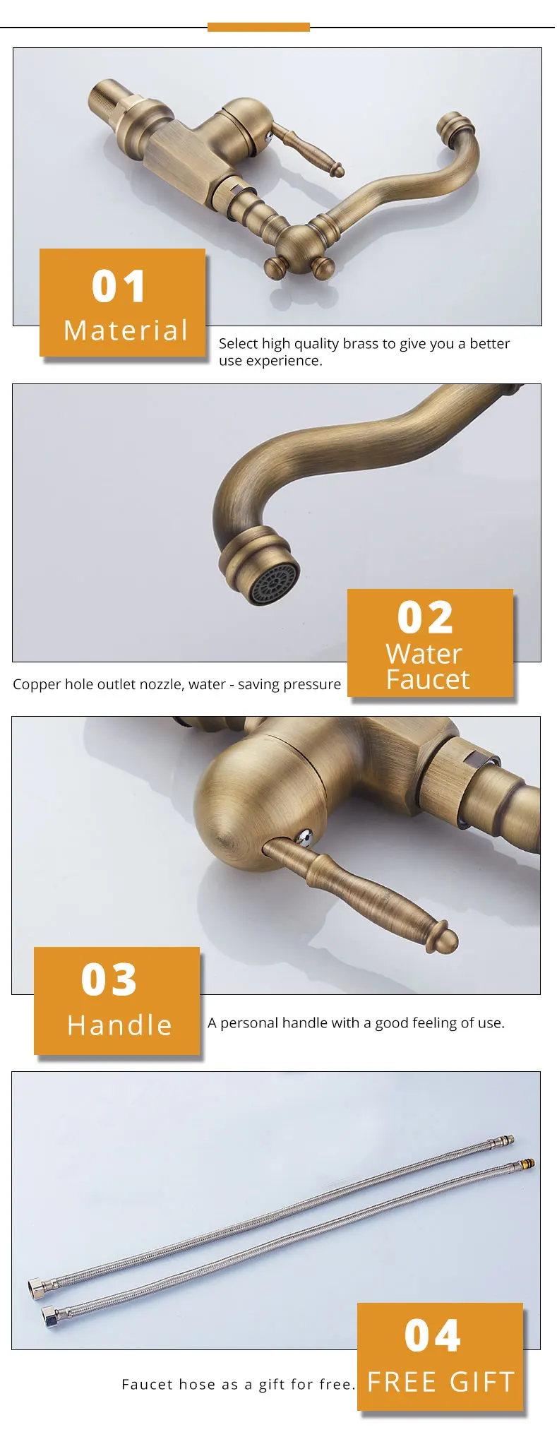 água da torneira de banho de bronze