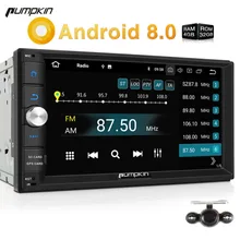 Тыквы 2 Din Android 8,0 универсальный автомобильный Радио нет dvd-плеер gps навигации Bluetooth 4 ГБ Оперативная память стерео Qcta -core 4 г головного устройства