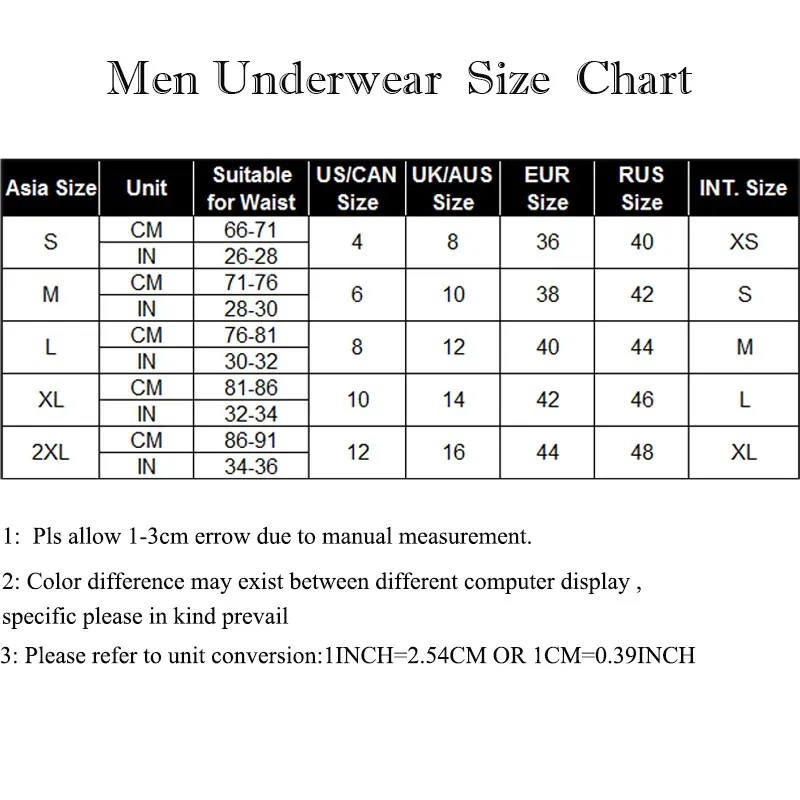men underwear size