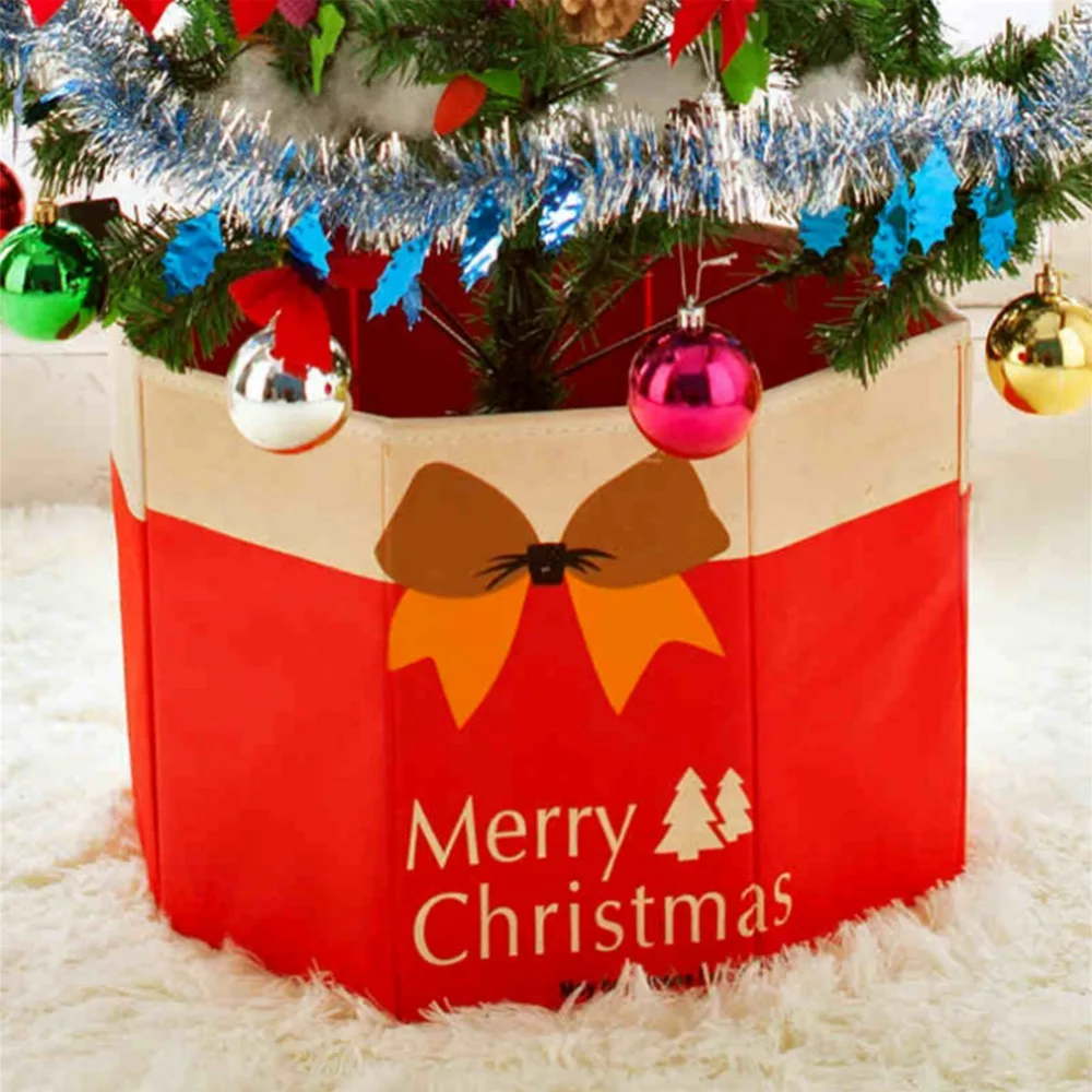 36*30 см складной дерево юбка поле Рождество корень дерева декоративная шкатулка из нетканого материала Рождественский подарок коробка для хранения рождество украшения поставки