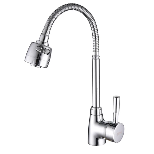 Special Price SHAI Brass Mixer Tap Cold And Hot Water Kitchen Faucet Kitchen Sink Tap Multifunction  Brass Body Chrome Sink Faucets SH3201