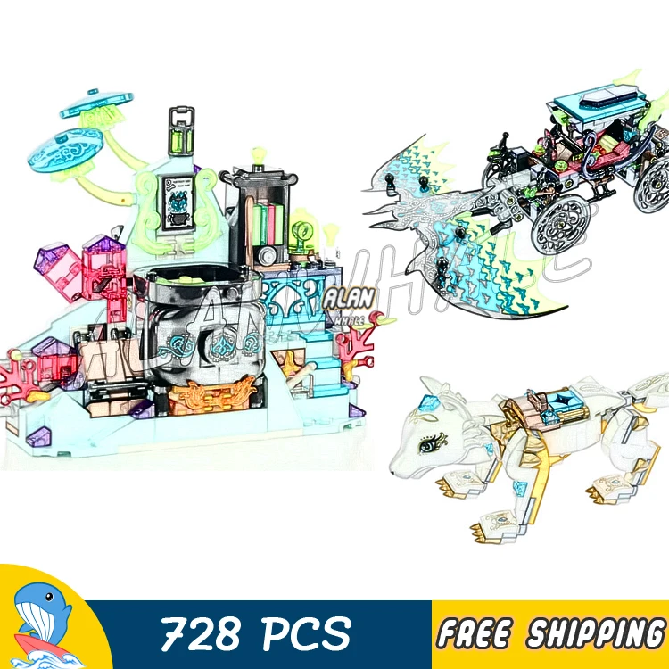 

728PCS Emily Noctura Showdown Wolf Evil Bat Laboratory Carriage Figure Building Blocks Toys Compatible
