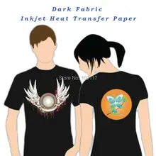 50 шт./лот) передачу тепла Бумага пирография для футболка офсетная печать Утюг-на струйный темно-Цвет
