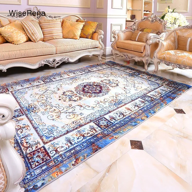 Европейский дворцовый Ретро стиль ковер для гостиной большой размер коврики с принтом для спальни стул Нескользящие коврики для ванной комнаты украшение дома