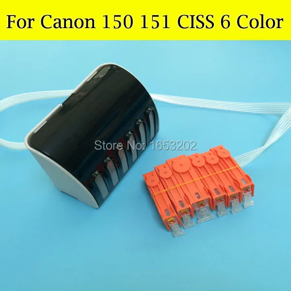 

6 Color CISS PGI 150 CLI 151 Ciss System For Canon PIXMA MG6310 PGI150 Permanent ARC Chip