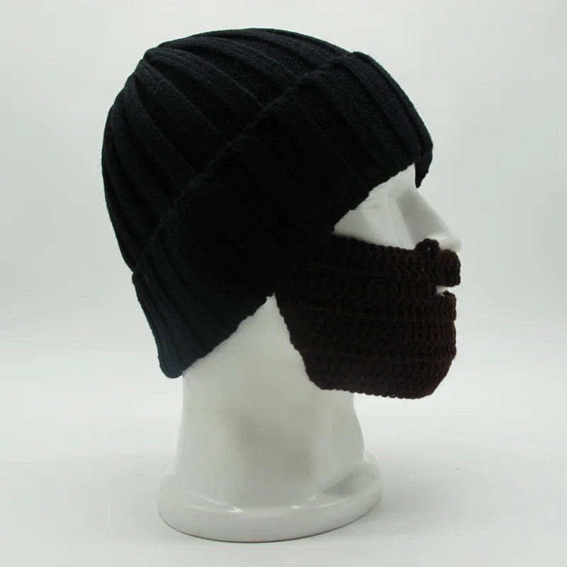 Наружная защищающая от ветра шапка защитит лицо мужская шапка s Оригинальная зимняя теплая шапка борода смешная шапка