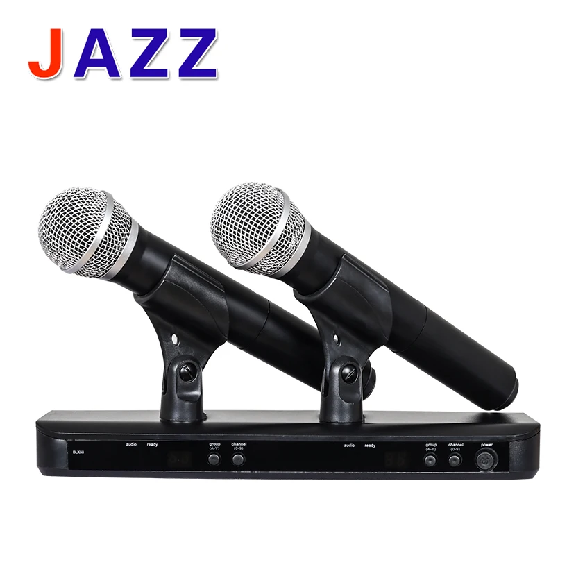 

Free shipping High quality BLX288/PG58A UHF Wireless Microphone Karaoke System With PG58 Dual Handheld Transmitter UT4 mic