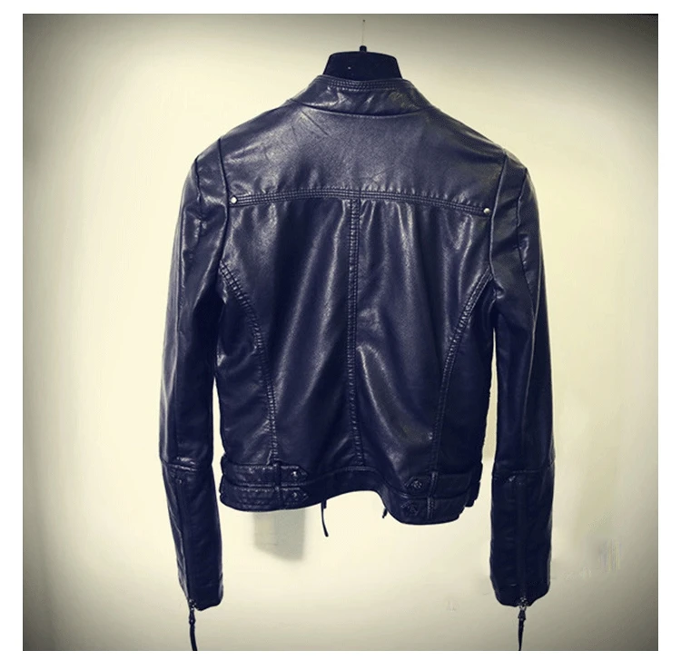 Zqlz, куртка-бомбер, Байкерская, мотоциклетная, женская, весна-осень, короткое пальто, с длинным рукавом, на молнии, черная, искусственная кожа, куртки для женщин
