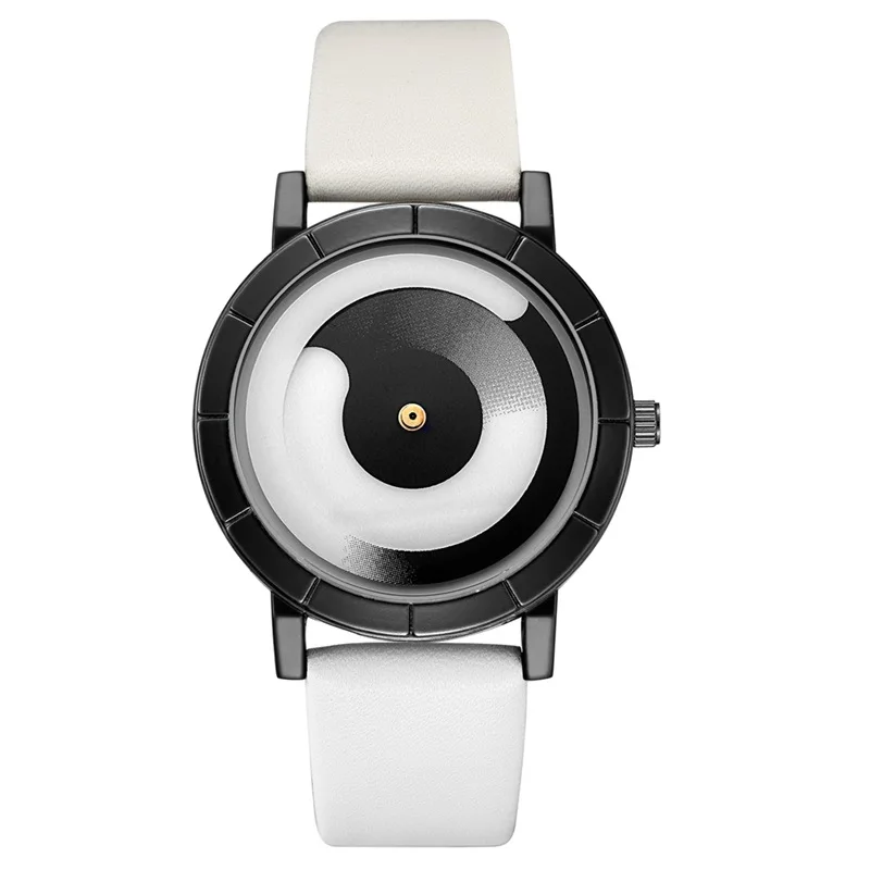 DIFONEY Новые Креативные вихревые указатели мужские часы персонализированные модные женские кварцевые часы для влюбленных с кожаным ремешком женские наручные часы