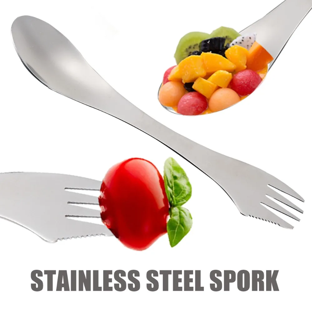 1 шт. ложка вилка из нержавеющей стали 3 в 1|stainless steel spoon|stainless spoonspoon stainless |