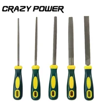 CRAZY POWER 5Pcs/Set 200MM Woodworking Polishing Carving Metal Mini Assorted Rasp Diamond Needle File Repair Hand Tools Jewelry