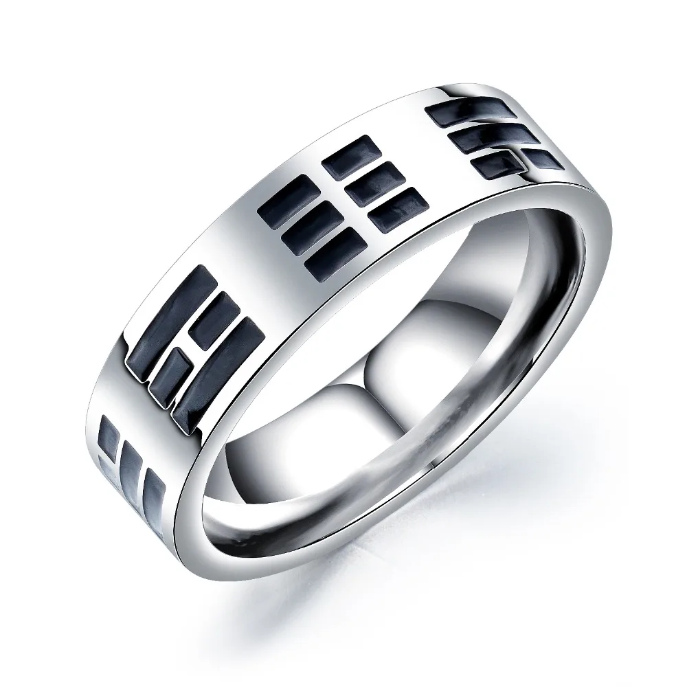

New fashion Chinese style retro gossip array design ring High quality personality simple men's ring Jewelry gift 3-GJ656