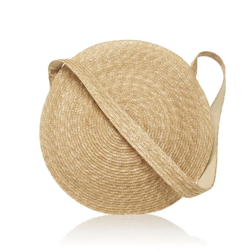 

Designer Women Messenger Bag Vintage Travel Handbags Big Circle Straw Bag Luxury Women Summer Bags for Large Beach bag
