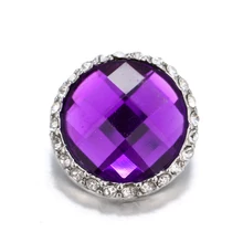 Ibryant красивый круглый мульти-Ограненный Кристалл 18 мм Металлические giner кнопка, защелка для DIY прелестный браслет с застежкой ювелирные изделия оптом IB215