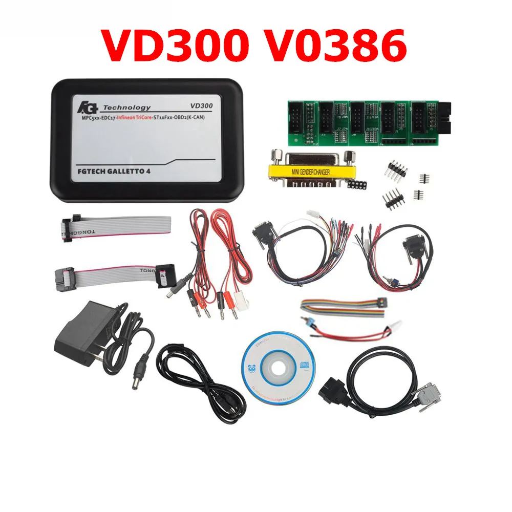 FGTECH Galletto 4 масте БДМ OBD FG V54 VD300 V0386/V0475 ECU инструментов программирования Поддержка BDM полный Функция - Цвет: VD300 V0386