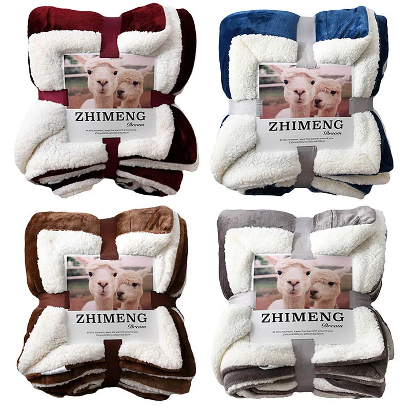 

Hoomall Super Soft Warm Solid Warm Micro Plush Fleece Blanket Throw Rug Sofa Bedding Coral Blanket For Home Blanket