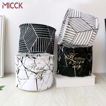 

MICCK Foldable 11 Colors Storage Baskets Cute Cartoon Printed Desktop Linen Storage Basket Space-Saving Makeup Organizer Bags