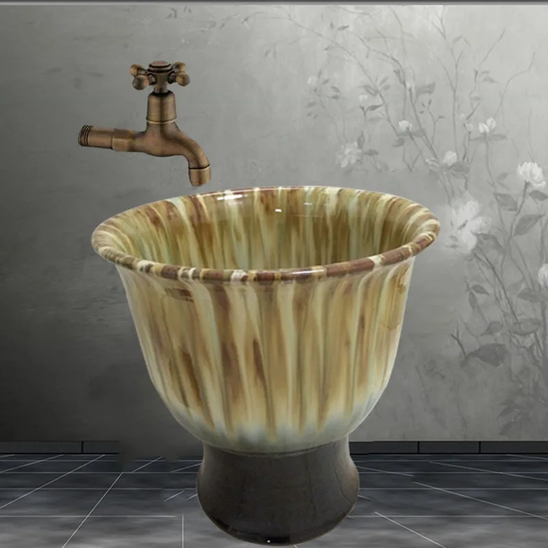 Cheap European retro Jingdezhen Art mop pool - basin Mop & mdash flow-through |