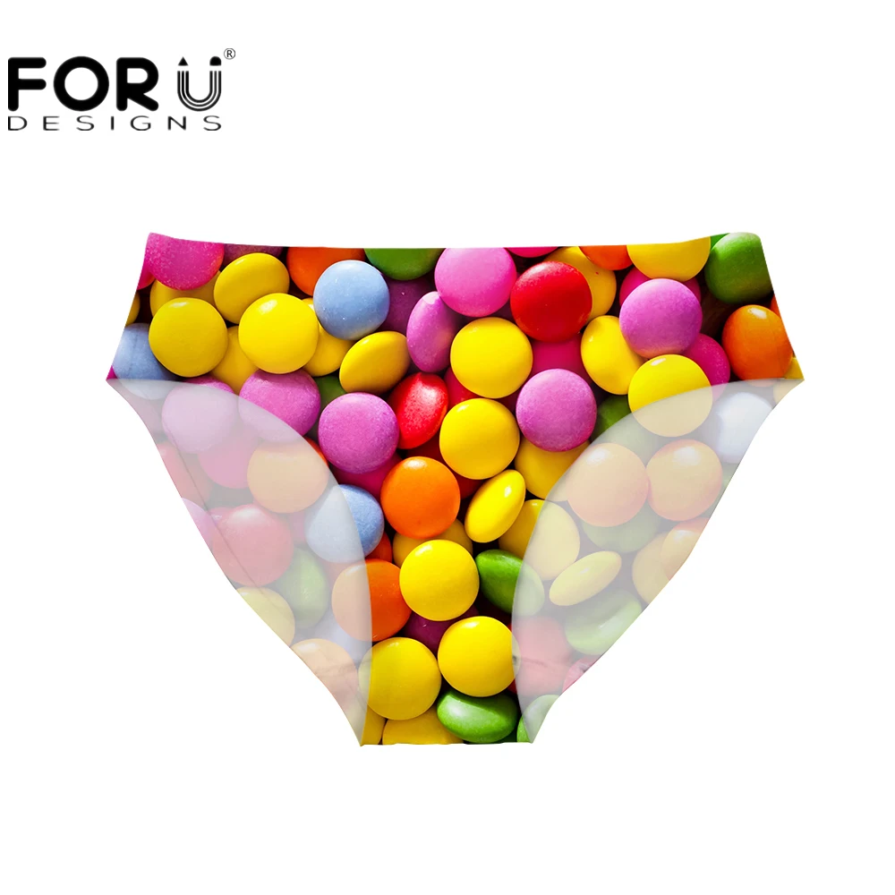 FORUDESIGNS Kawaii 3D нижнее белье с ярким рисунком Женские Бесшовные дышащие