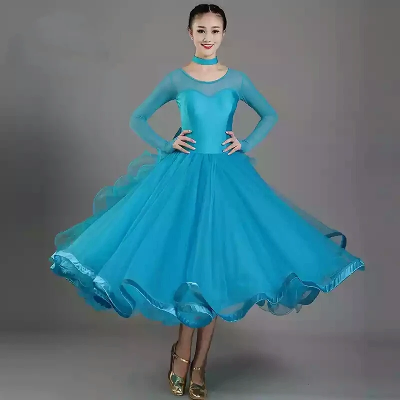 Women Ballroom Dance Dress Standard Ballroom Dance Skirts Ladin Dresses Waltz Dress 4 color