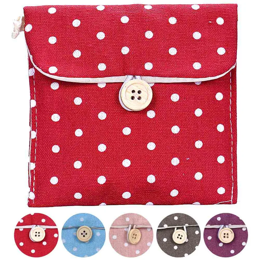 

Happy Sale hot selling Girl Cotton Diaper Sanitary Napkin Package Bag Storage Organizer jan19