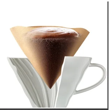 Beste FeiC Hario 02 100 Count Koffie Natuurlijke Papier Filters Geen bleekmiddel voor 4 cups voor Barista VCF 02 100M