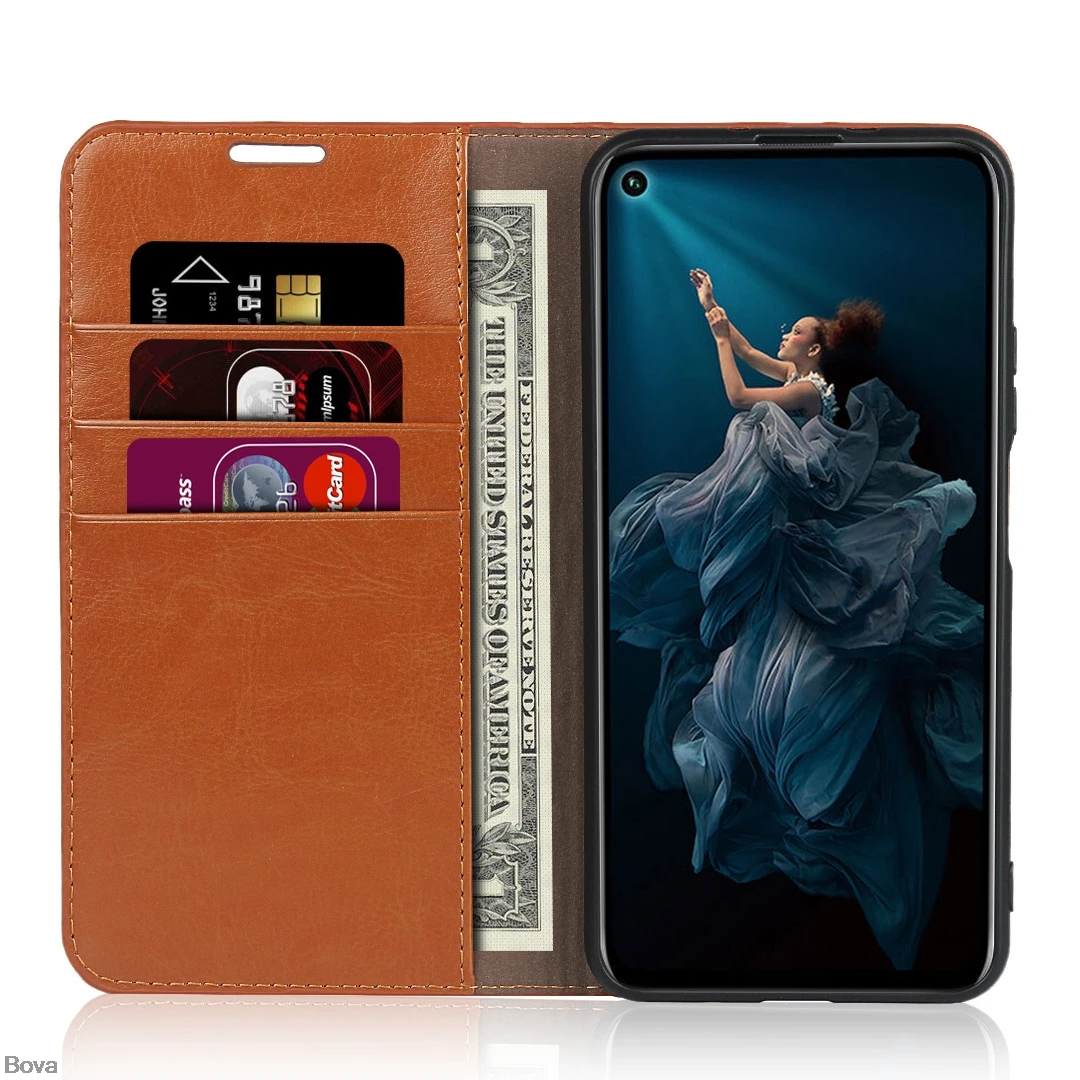 Premium Leather Case for Huawei Honor 20 Pro Honor20 Case Honor 20 flip case card holder cowhide holster Coque Fundas