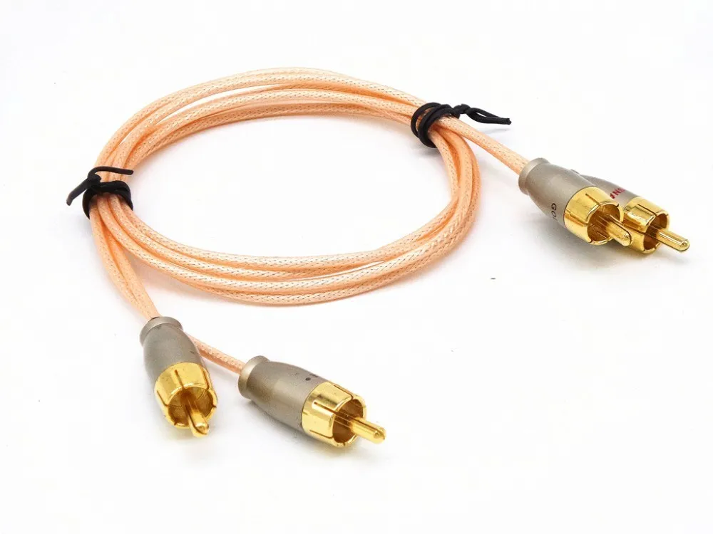 Защитный слой 4N посеребренный аудиокабель RCA из чистой меди профессиональный