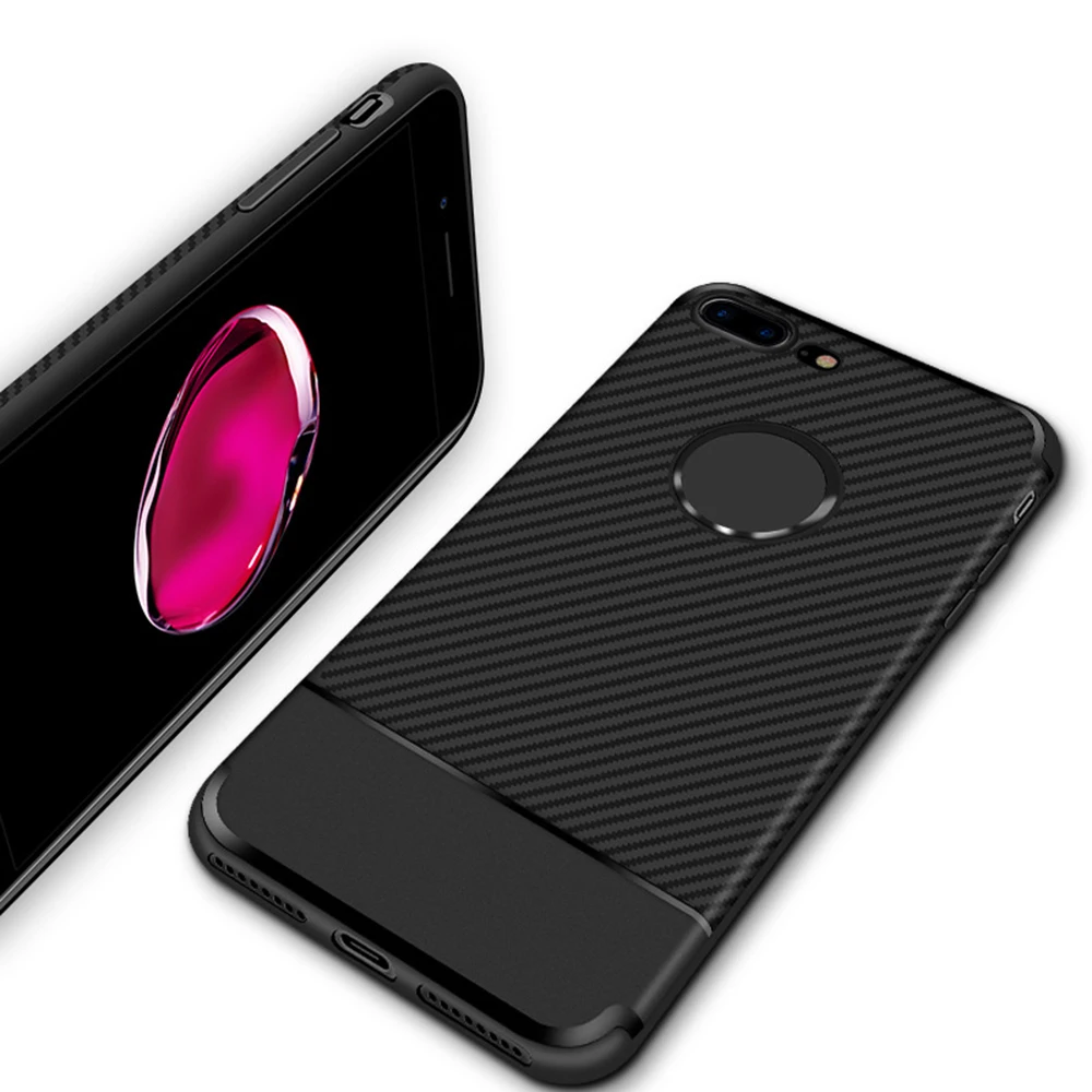 cheap GerTong Shockproof Phone Case For iphone X 6S 6 XS Max XR 8 7 plus Carbon Fiber TPU Drawing Phone Cases Cover For iphone6 Coque