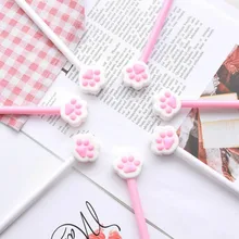 1 шт кавайная офисная шариковая ручка креативная Милая кошачья коготь узор школьные канцелярские принадлежности черные чернила 0,5 мм ручка заправка