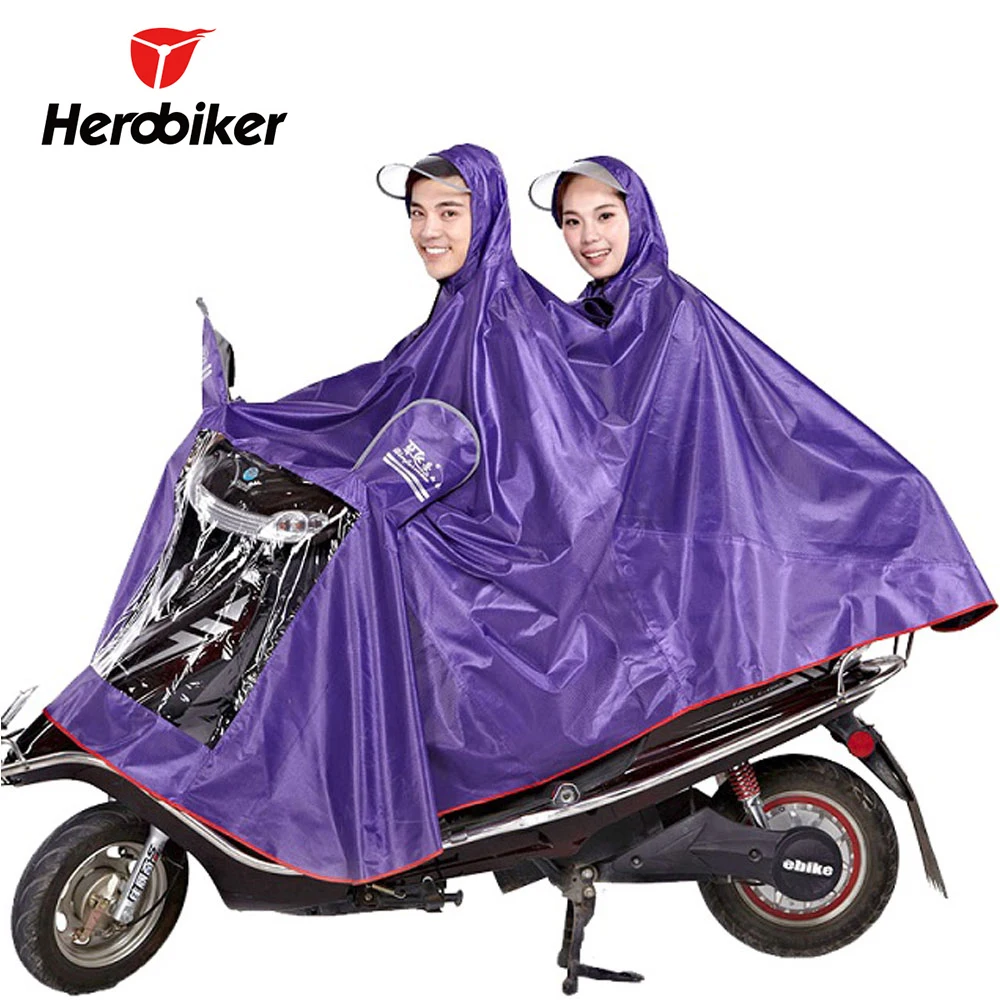 HEROBIKER, мотоциклетный плащ, водонепроницаемый дождевик, мотоциклетный дождевик, скутер, дождевик, мотоцикл, два человека
