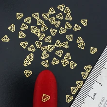 Красивые наклейки для ногтей в форме золотых бриллиантов, 4 мм, 100 шт., металлические гвозди для дизайна ногтей, заклепки, амулеты, аксессуары для ногтей, украшения для дизайна ногтей