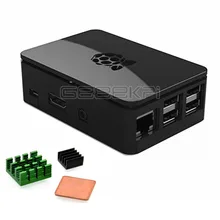 GeeekPi ABS черный/прозрачный корпус коробка с радиаторами для Raspberry Pi 3B/2B, не подходит Raspberry Pi 3B
