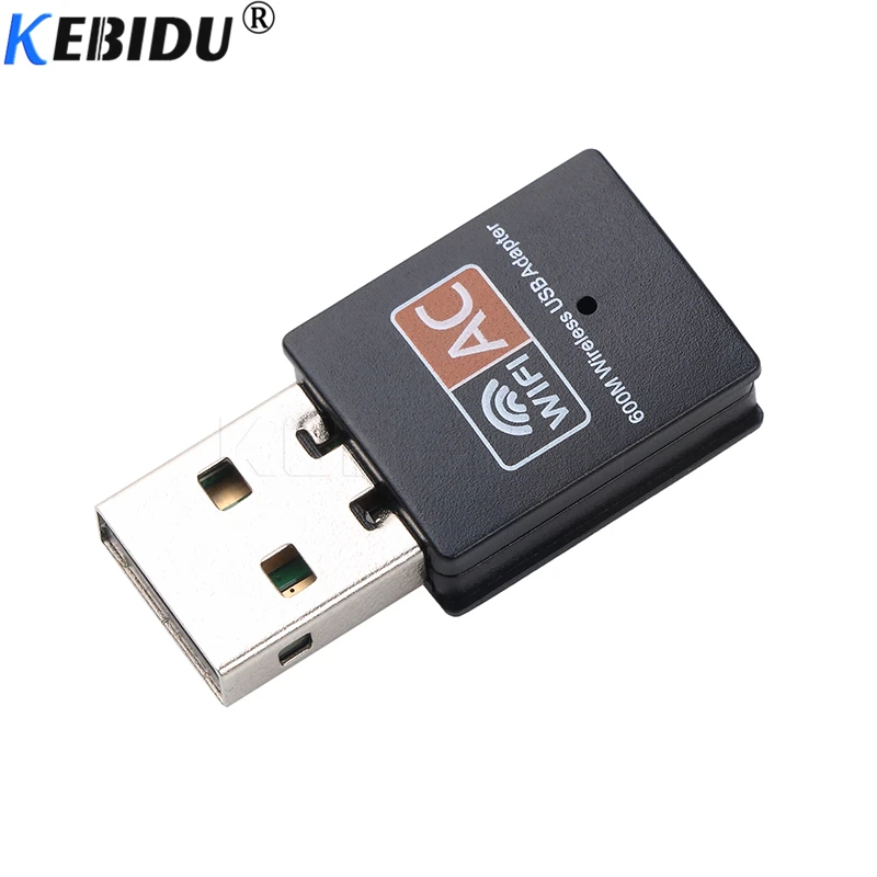 Kebidu беспроводной 600 Мбит/с USB WiFi адаптер 2,4 ГГц 5 ГГц WiFi Антенна ПК компьютер сетевой карты приемник двухдиапазонный 802.11b/n/g/ac