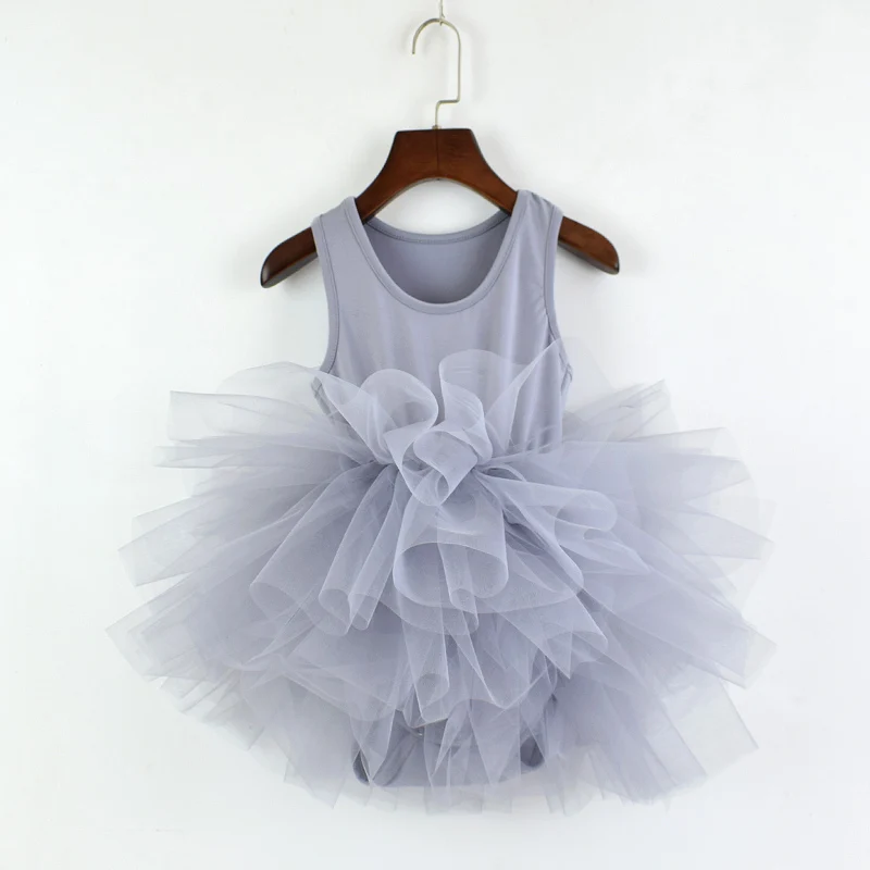 New Fashion Girls dress Children's Pettiskirt Lovely Baby Girl Lace Ballet dress Kids Tulle Tutu Sleeveless Vest dress