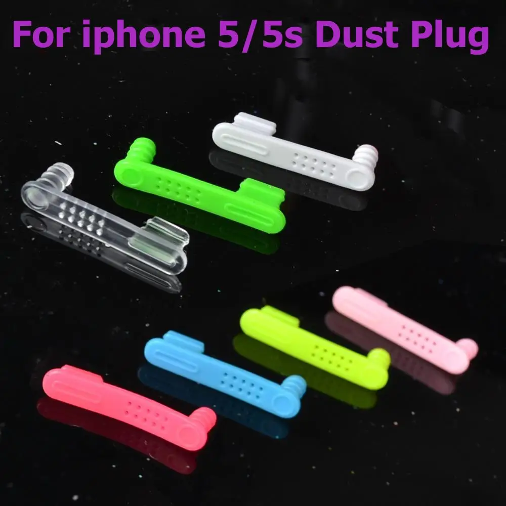 2 in 1 Colorful 5pcs 3.5mm headphone jack plug + charger Usb port anti dust plug for iphone 5g 5s 5c cell phone accessories