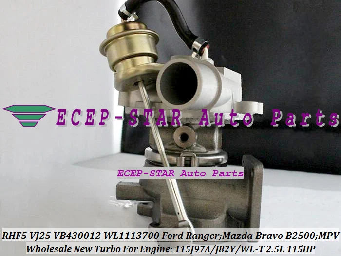 Турбокомпрессор RHF5 VJ25 VB430012 WL1113700 для FORD Ranger MAZDA Bravo B2500 MPV 115J97A J82Y WL T л 115HP|turbo card|turbo