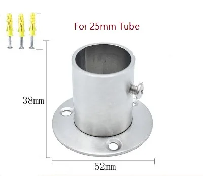 4 шт./лот, цинк, 19 мм, 25 мм, фитинги для труб, зажим, держатель, соединитель, локоть, тройник, одежда, соединитель для полок, отображение, хранение - Цвет: 25mm flange