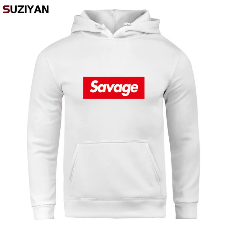 Новые мужские толстовки с принтом Savage, худи Parody No Heart X Savage Mode, уличная одежда с длинными рукавами, топы и пуловеры Suprem Harajuku - Цвет: Y12-SAVD