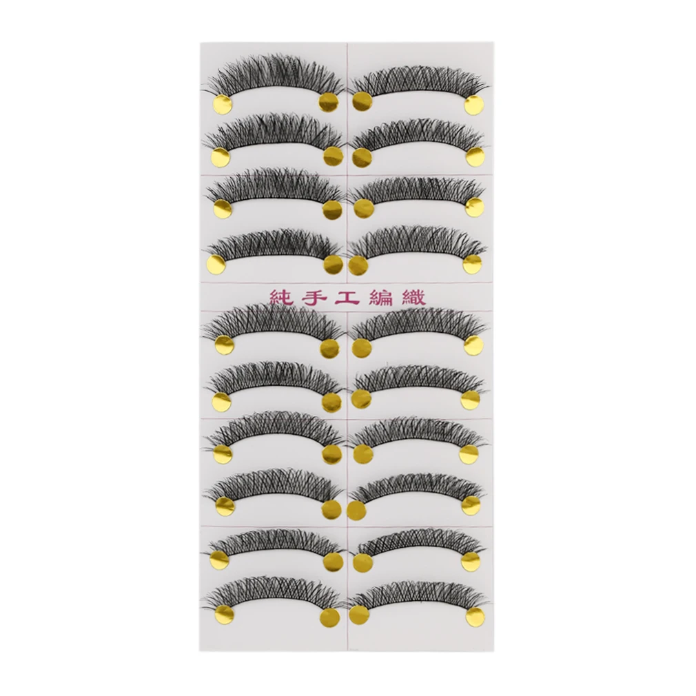 

M14 Professional Handmade False Eyelashes Janpanese Style Pure Manual Long Thick Messy 10 Pairs Popular Beauty Tool Top Quality