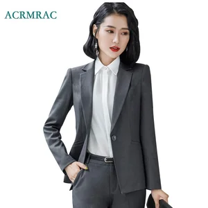ACRMRAC Women's Suits Autumn and Winter Slim Blazers Suit Pants OL Formal Women Pants Suits Women's Business Suits