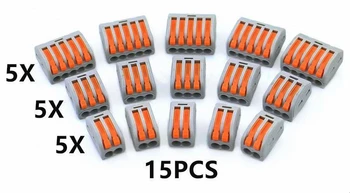 

(15 pcs/lot) Lever Connectors 222- 412 413 415 2-way 3-way 5-way terminals