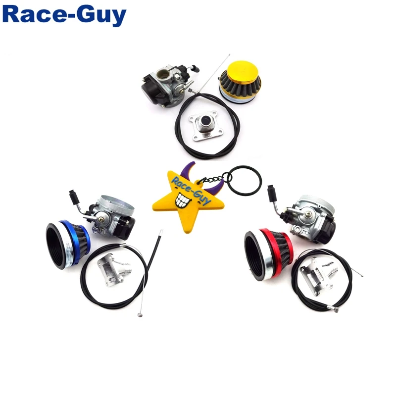 Racing Carburetor Air Filter Gas Throttle Cable Intake Manifold For 2 Stroke 47cc 49cc Mini Moto