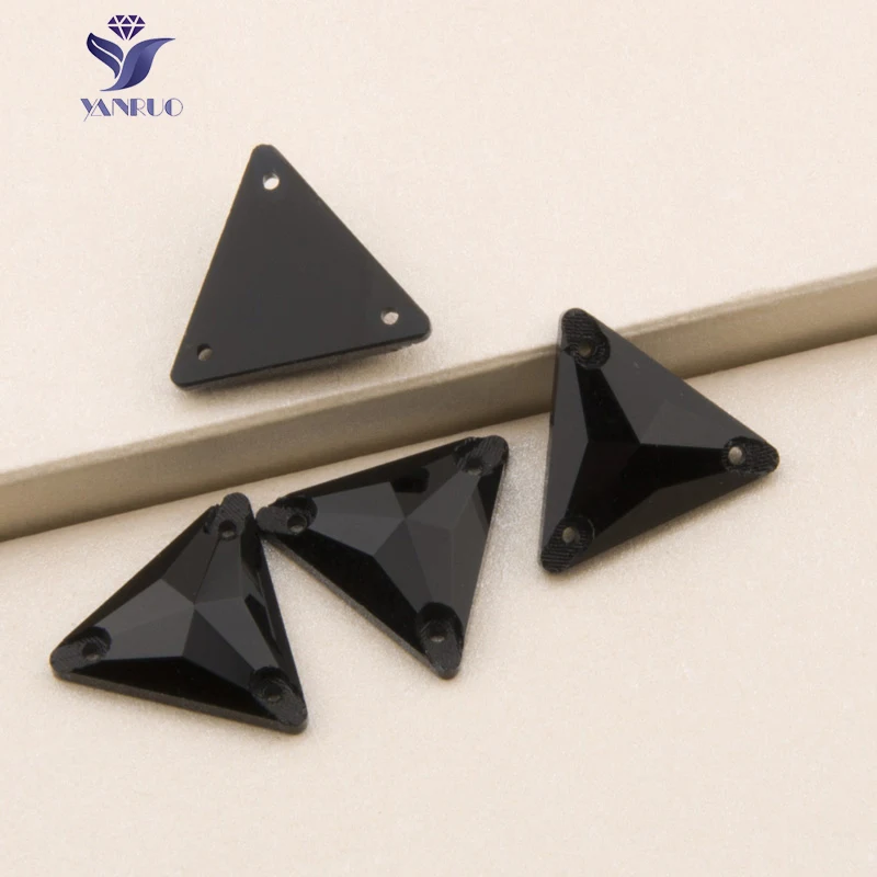 YANRUO 3270 Triangle All Color Sew On Stones Glass Crystals Rhinestones Best Quality Gems Stones For Clothing 