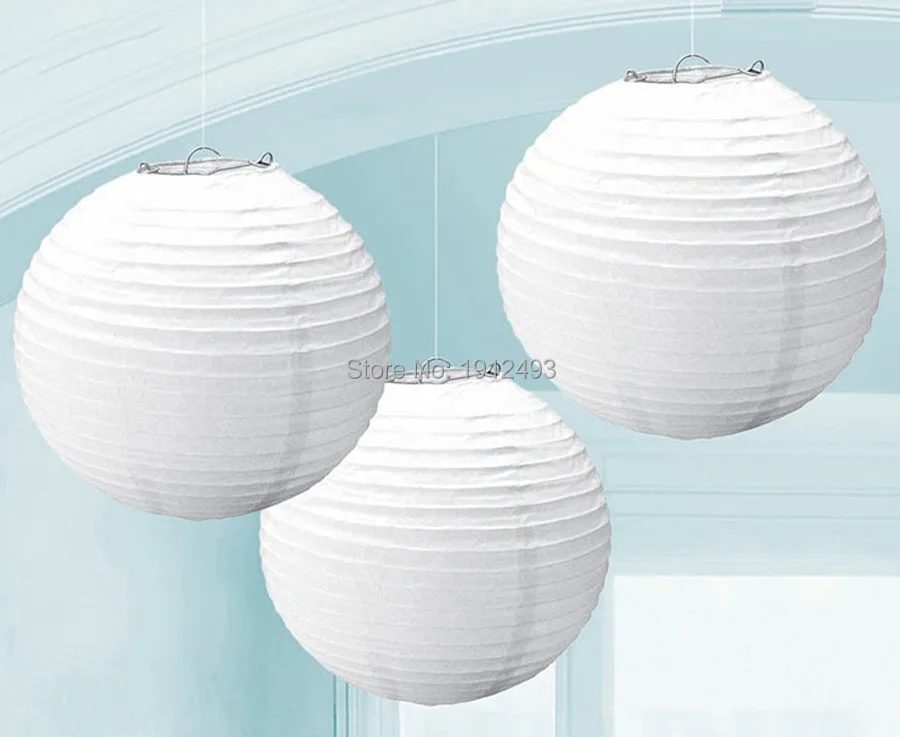 30 шт./лот смешанный размер(20 см, 30 см, 35 см, 40 см) фонарики из белой бумаги китайский бумажный мяч Lampion для украшения свадебной вечеринки праздника