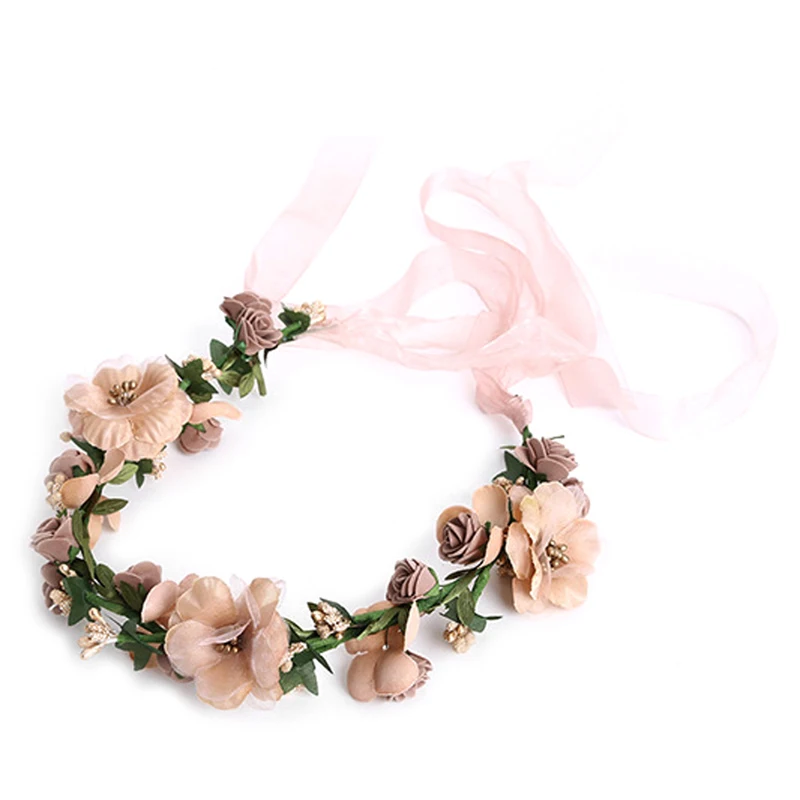 

Fashion Women Wedding Flower Hair Garland Crown Headband Floral Wreath Hairband